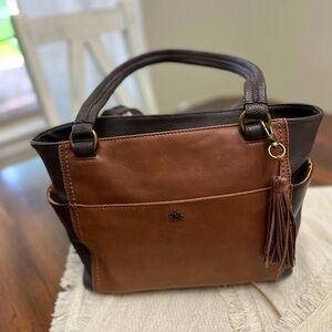 The Sak Ashby Leather Satchel Brown NWOT Boho Versatile Classic Handbag